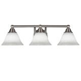 Paramount 3 Light Steel Vanity Light 20.5 Inch Length by Toltec - 3423-BN-311