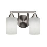 Paramount 2 Light Steel Vanity Light 12.5 Inch Length by Toltec - 3422-BN-310