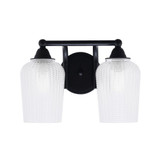 Paramount 2 Light Textured Glass Vanity Light by Toltec - 3422-95-42