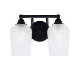 Paramount 2 Light Textured Glass Vanity Light by Toltec - 3422-95-42
