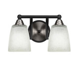 Paramount 2 Light Steel Vanity Light 13 Inch Length by Toltec - 3422-BN-460
