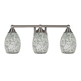 Paramount 3 Light Fusion Glass Vanity Light 21.5 Inch Length by Toltec - 3423-BN-4165