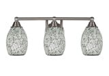 Paramount 3 Light Fusion Glass Vanity Light 21.5 Inch Length by Toltec - 3423-BN-4165