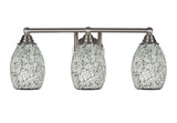 Paramount 3 Light Fusion Glass Vanity Light 21.5 Inch Length by Toltec - 3423-BN-4165