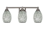 Paramount 3 Light Fusion Glass Vanity Light 21.5 Inch Length by Toltec - 3423-BN-4165