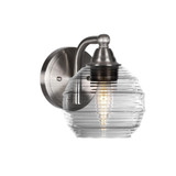 Paramount 1 Light Wall Sconce 6 Inch Wide by Toltec - 3421-BN-5110