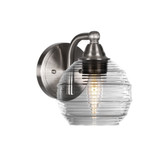 Paramount 1 Light Wall Sconce 6 Inch Wide by Toltec - 3421-BN-5110