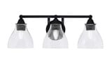 Paramount 3 Light Steel Vanity Light 23.25 Inch Length by Toltec - 3423-825-47