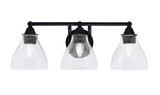 Paramount 3 Light Steel Vanity Light 23.25 Inch Length by Toltec - 3423-825-47