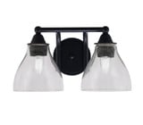 Paramount 2 Light Vanity Light 14.5 Inch Length by Toltec - 3422-8-47