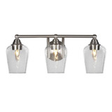 Paramount 3 Light Vanity Light 8.25 Inch Tall by Toltec - 3423-BN-210