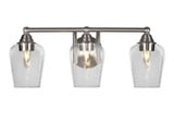Paramount 3 Light Vanity Light 8.25 Inch Tall by Toltec - 3423-BN-210