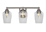 Paramount 3 Light Vanity Light 8.25 Inch Tall by Toltec - 3423-BN-210