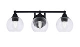 Paramount 3 Light Steel Vanity Light 22.5 Inch Length by Toltec - 3423-7-41