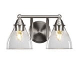 Paramount 2 Light Vanity Light 8 Inch Tall by Toltec - 3422-BN-4760