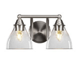 Paramount 2 Light Vanity Light 8 Inch Tall by Toltec - 3422-BN-4760