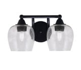 Paramount 2 Light Steel Vanity Light 14.5 Inch Length by Toltec - 3422-8-48