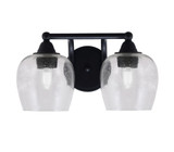 Paramount 2 Light Steel Vanity Light 14.5 Inch Length by Toltec - 3422-8-48