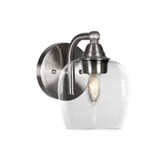 Paramount 1 Light Steel Wall Sconce 8 Inch Tall by Toltec - 3421-BN-4810