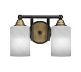 Paramount 2 Light Vanity Light 8.25 Inch Tall by Toltec - 3422-BN-3001