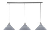 3 Light Stem Hung Linear Pendalier 7.5 x 43.5 Inch by Toltec 36-BN-4002 - 36-BN-4002