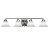 Paramount 4 Light Steel Vanity Light 32 Inch Length by Toltec - 3424-BN-311