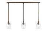 3 Light Stem Hung Linear Pendalier 8.25 x 37 Inch by Toltec 36-BN-210 - 36-BN-210