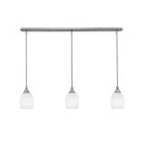 Any 3 Light Linen Glass Linear Pendant 37 Inch Length by Toltec - 36-5-775-37