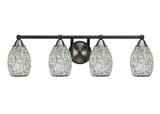Paramount 4 Light Fusion Glass Vanity Light 30.25 Inch Length by Toltec - 3424-BN-4165