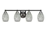 Paramount 4 Light Fusion Glass Vanity Light 30.25 Inch Length by Toltec - 3424-BN-4165