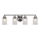 Paramount 4 Light Vanity Light 8.25 Inch Tall by Toltec - 3424-BN-300