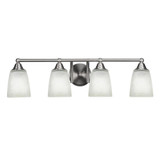 Paramount 4 Light Steel Vanity Light 29.5 Inch Length by Toltec - 3424-BN-460