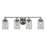 Paramount 4 Light Vanity Light 8.5 Inch Tall by Toltec - 3424-BN-530