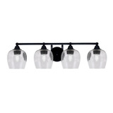 Paramount 4 Light Steel Vanity Light 31.25 Inch Length by Toltec - 3424-8-48