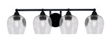Paramount 4 Light Steel Vanity Light 31.25 Inch Length by Toltec - 3424-8-48
