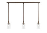 3 Light Stem Hung Linear Pendalier 8 x 36.25 Inch by Toltec 36-BN-300 - 36-BN-300