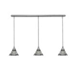 Any 3 Light Steel Linear Pendant 38.5 Inch Length by Toltec - 36-7-6-385