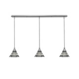Any 3 Light Steel Linear Pendant 38.5 Inch Length by Toltec - 36-7-6-385