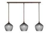 3 Light Stem Hung Linear Pendalier 10.5 x 41 Inch by Toltec 36-BN-4922 - 36-BN-4922