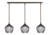 3 Light Stem Hung Linear Pendalier 10.5 x 41 Inch by Toltec 36-BN-4922 - 36-BN-4922