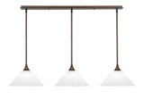 3 Light Stem Hung Linear Pendalier 8 x 45.25 Inch by Toltec 36-BN-2121 - 36-BN-2121