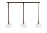 3 Light Stem Hung Linear Pendalier 7.25 x 39.25 Inch by Toltec 36-BN-202 - 36-BN-202