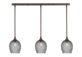 3 Light Stem Hung Linear Pendalier 10.25 x 39.25 Inch by Toltec 36-BN-4902 - 36-BN-4902