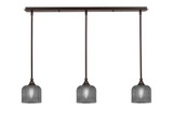 3 Light Stem Hung Linear Pendalier 7.25 x 38.25 Inch by Toltec 36-BN-4612 - 36-BN-4612