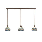 Any 3 Light Linear Pendant 38.75 Inch Length by Toltec - 36-7-65-3875