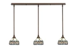 Any 3 Light Linear Pendant 38.75 Inch Length by Toltec - 36-7-65-3875