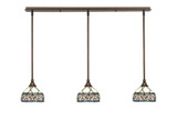 Any 3 Light Linear Pendant 38.75 Inch Length by Toltec - 36-7-65-3875
