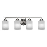 Paramount 4 Light Steel Vanity Light 29.25 Inch Length by Toltec - 3424-BN-3001