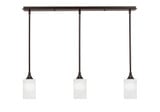 3 Light Stem Hung Linear Pendalier 8.25 x 36.25 Inch by Toltec 36-BN-3001 - 36-BN-3001