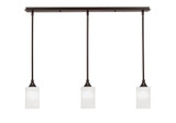3 Light Stem Hung Linear Pendalier 8.25 x 36.25 Inch by Toltec 36-BN-3001 - 36-BN-3001